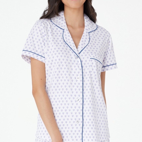 Roller Rabbit Hearts Polo Pajamas Size SLAVENDER / S - Picture 1 of 4